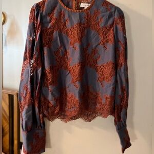 NWOT Karina Grimaldi lace detail top